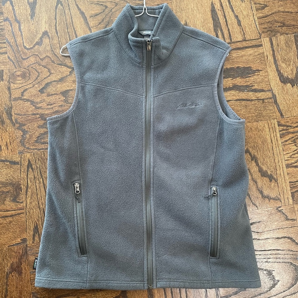 Eddie Bauer Polartec Fleece Vest Grey Men’s Medium Like New Synchilla Patagonia